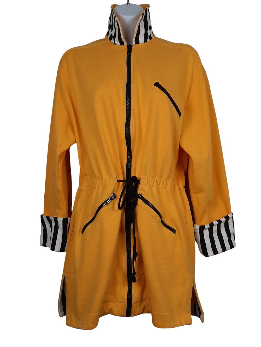 Vintage IB Diffusion Sport 100% Cotton Made In Hong Kong Yellow Jacket Small